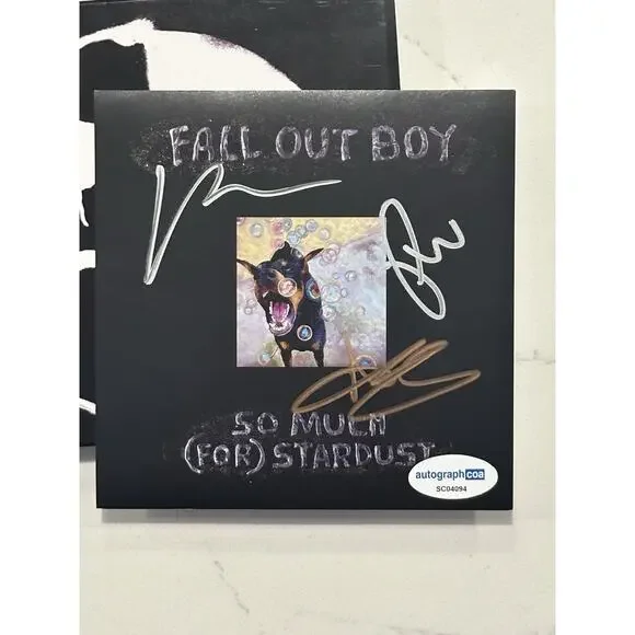 FALL OUT BOY SO MUCH FOR STARDUST SIGNED AUTOGRAPHED ART CARD COA ACOA #11